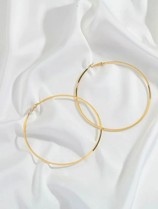 Brinco de argola Dourado ou Prata - 1 Par